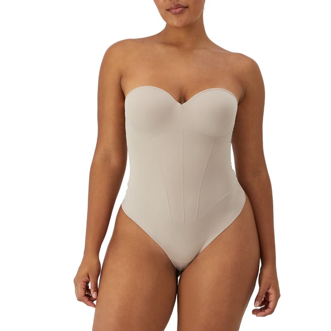 Body effet gainant  beige <span itemprop=