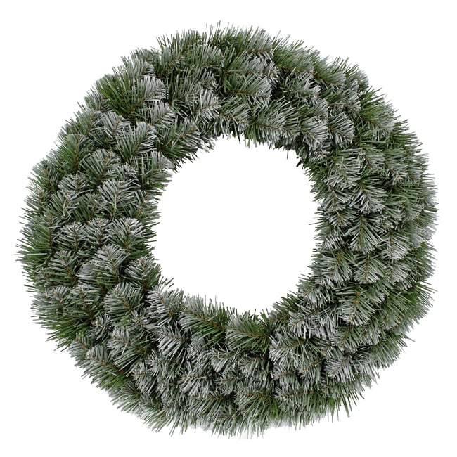 Couronne de Noël enneigée COLORADO Couleur vert <span itemprop=