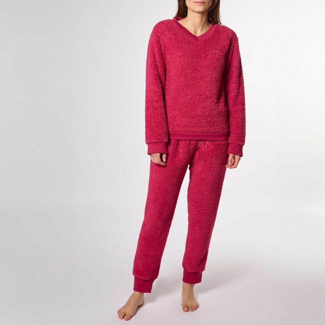 Pijama homewear, em malha, Banjo vermelho <span itemprop=