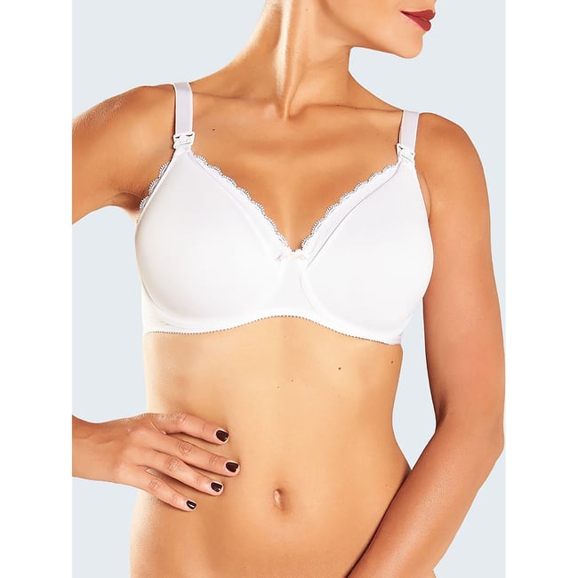 Soutien gorge de maternité blanc <span itemprop=