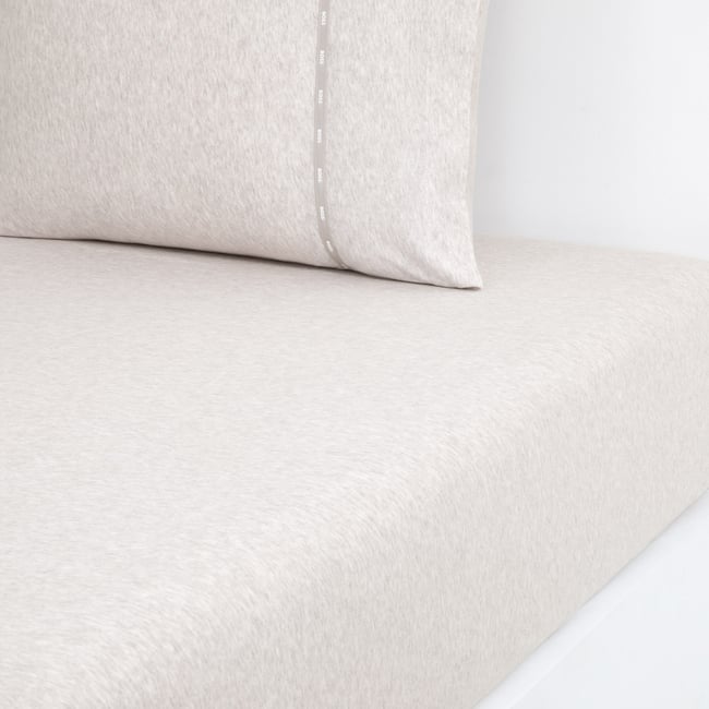 Drap housse en coton modal gris, BOSS SENSE - BOSS HOME