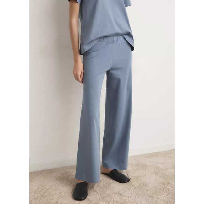 Pantalon de pyjama coton bleu <span itemprop=
