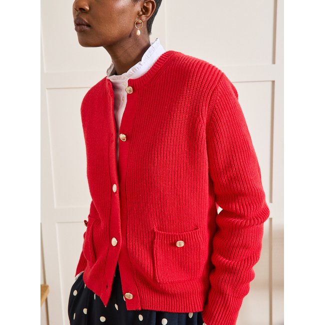 Cardigan boutons dorés coton et laine - CYRILLUS