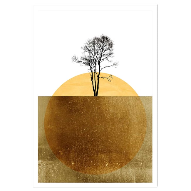 Affiche graphique Golden ocean - HEXOA
