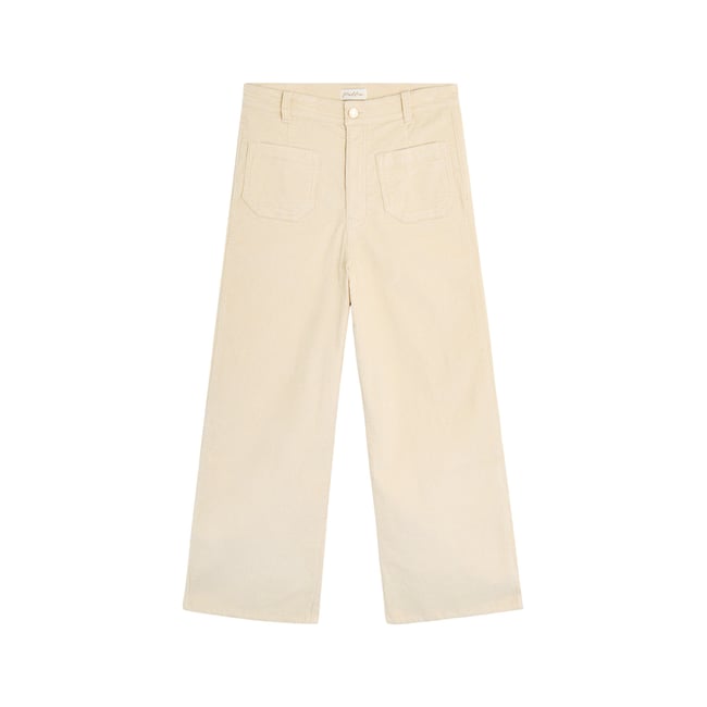 PANTALON JANE VELOURS CREAM sable <span itemprop=
