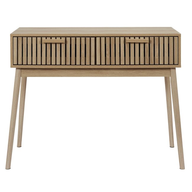 Console 2 tiroirs Couleur marron <span itemprop=