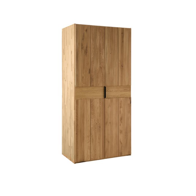 Armoire chêne massif 2 portes - CONOR Couleur bois clair <span itemprop=