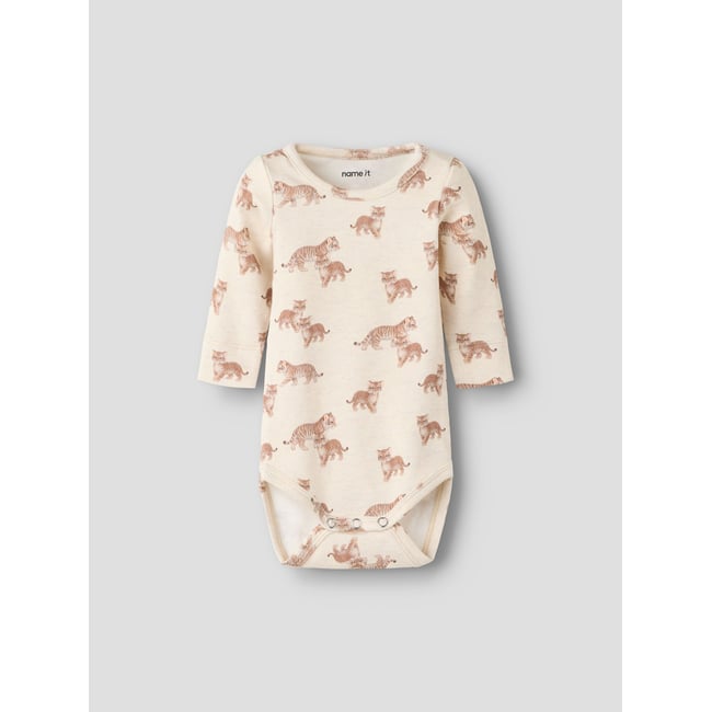 Barboteuse blanc - peyote melange1 <span itemprop=
