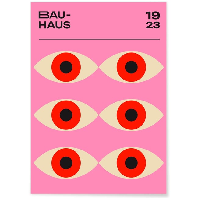 Affiche Bauhaus 27 Couleur blanc <span itemprop=