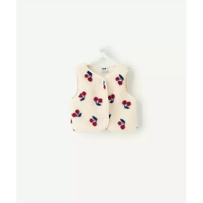 Gilet senza maniche, con stampa con ciliegie ecru  TAPE A L'OEIL