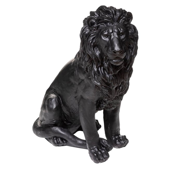 Statuette LION Couleur noir <span itemprop=