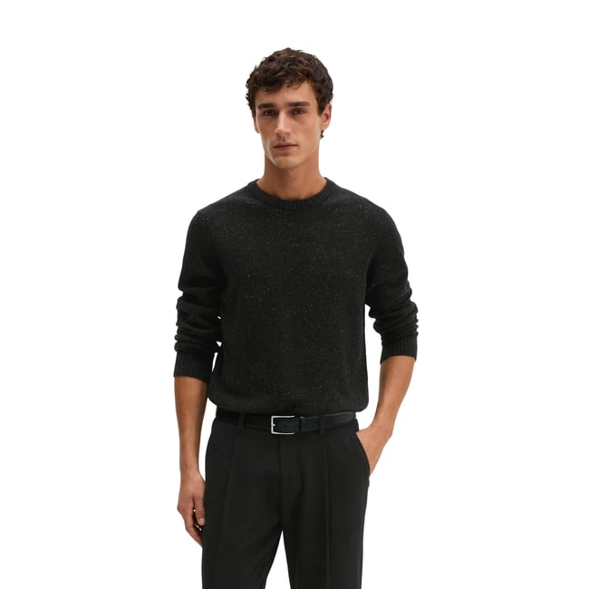 Pull-over regular en fil de tweed moucheté - MARC O'POLO