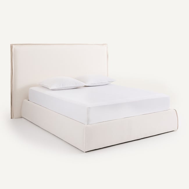 Connor Linen/Cotton Headboard Cover, white/linen, AM.PM