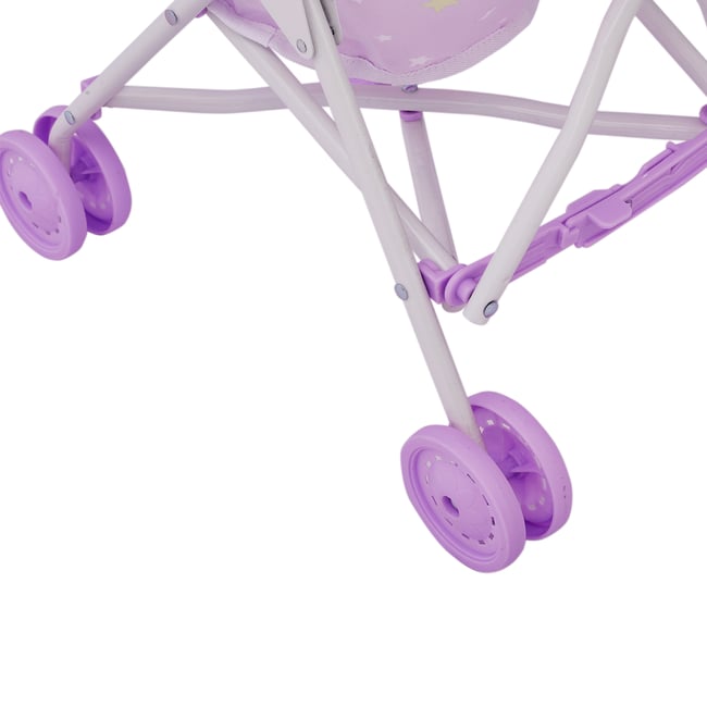 Siruishop Poussette Jouet pour Poupée Coordination Interactive Pliable Simulation Poussette Jouet Jeu d'Imitation pour Jeu de Rôle Maison de Vacances violet