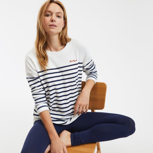 Pyjama haut rayé, manches longues rayé bleu LA REDOUTE COLLECTIONS