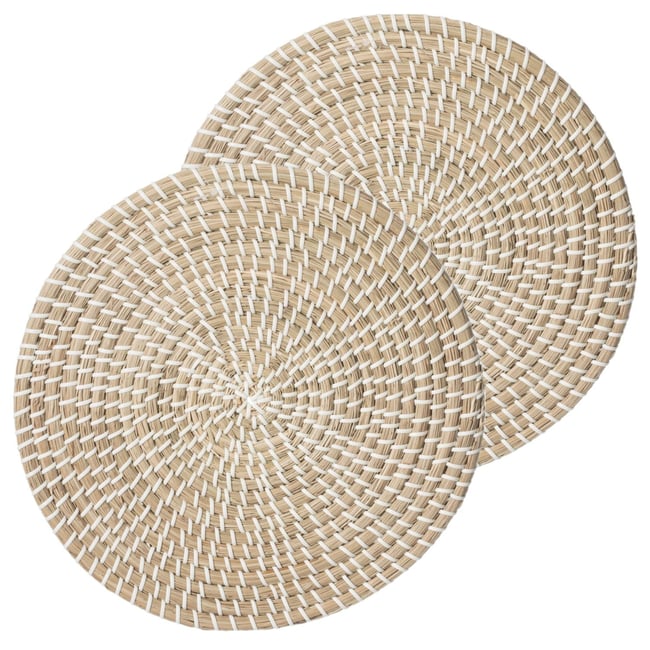 Lot de 2 sets de table en jute MOOD beige <span itemprop=