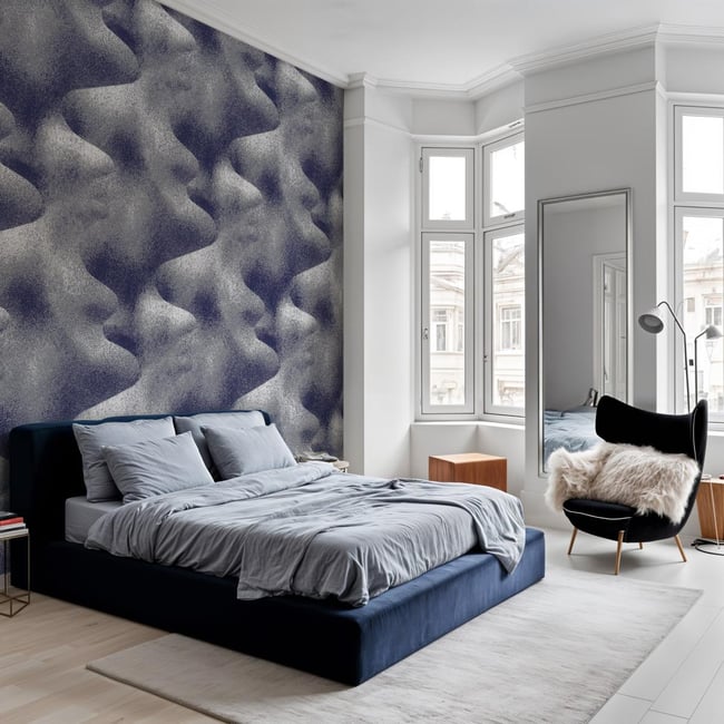 Papier peint texture et matière cosmos bleu - 510x260 cm (l x h) - LA TOUCHE ORIGINALE
