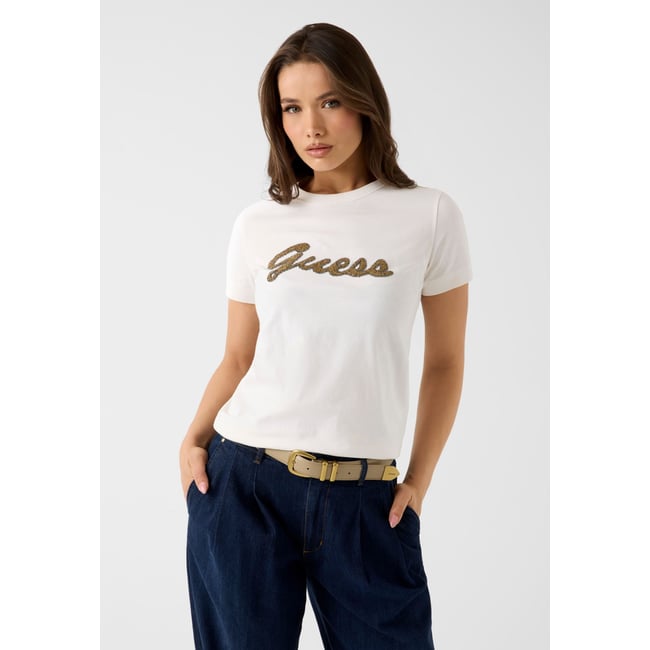 T-Shirt Avec Logo En Perles - GUESS