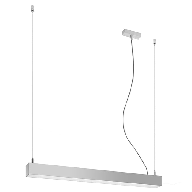 Suspension Aluminium Gris LED 1 Pinne Couleur gris <span itemprop=