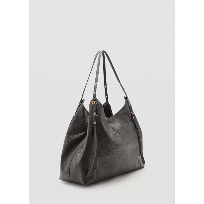 Grand sac seau à boucles gris <span itemprop=