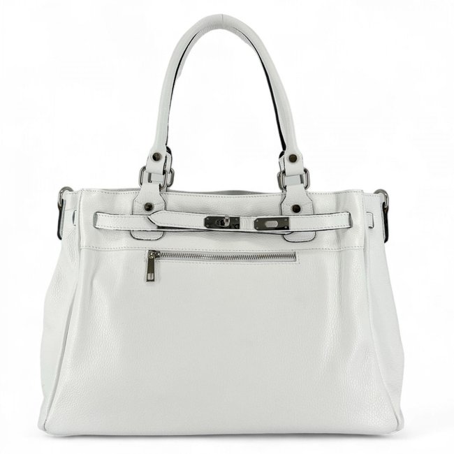 Sac cabas en cuir grainé JANET SILVER - OH MY BAG