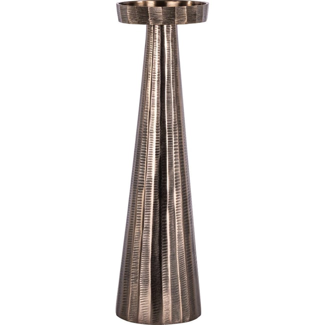 Bougeoir élancé en aluminium Couleur bronze <span itemprop=