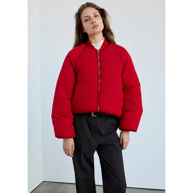 PUFFER COAT ALOE rouge <span itemprop=