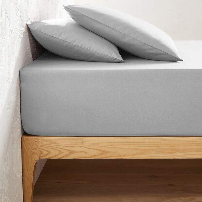Drap housse uni polycoton, bonnet 32 cm, Scenario - LA REDOUTE INTERIEURS