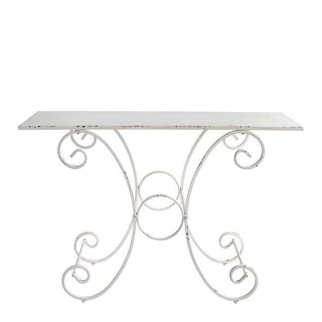 Table de jardin Champêtre rectangulaire en métal 120 x 40 x 81 cm - MATHILDE M