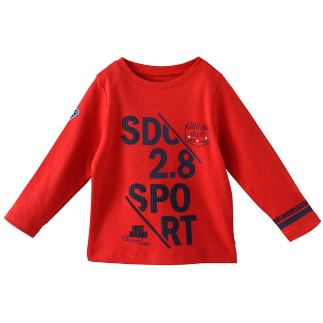 T-shirt garcon bruce rouge <span itemprop=