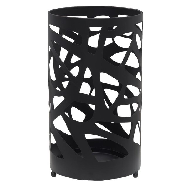 Porte-parapluies en métal ajouré Couleur noir <span itemprop=