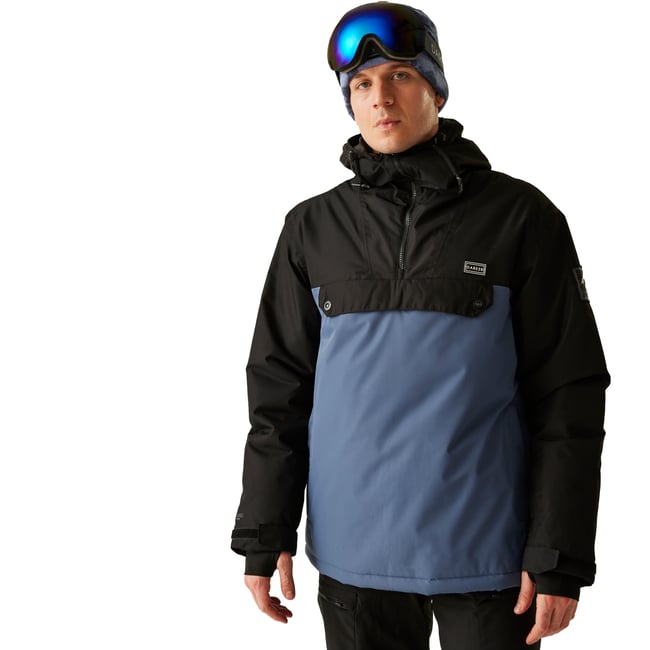 Blouson de ski à enfiler motif/style blocs de couleurs FREERIDE bleu indigo <span itemprop=