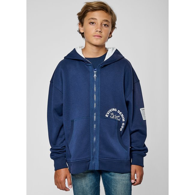 Sweat  Coton MERRY bleu <span itemprop=