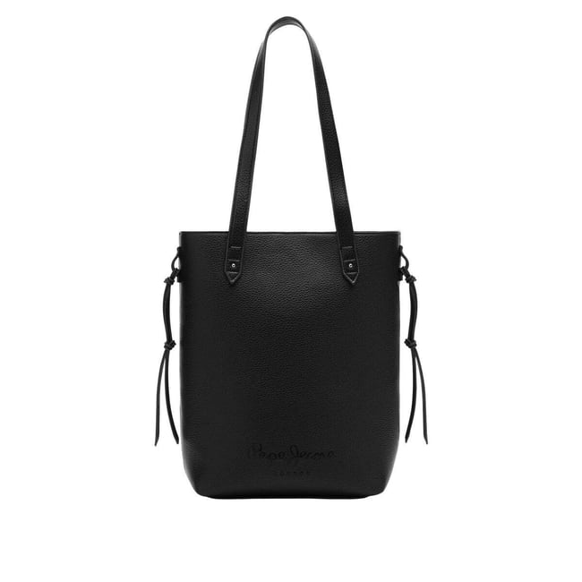 Sac Cabas Effet Cuir noir <span itemprop=