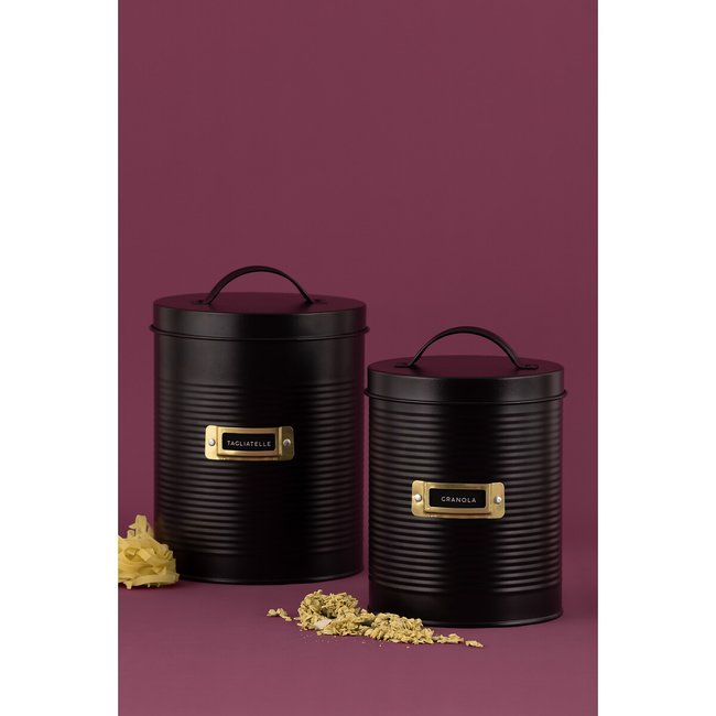 Set of 2 Otto Vegetable Storage in Black, black, TYPHOON