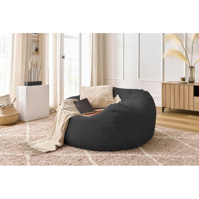 Pouf velours côtelé, VOLTAIRE - BOBOCHIC