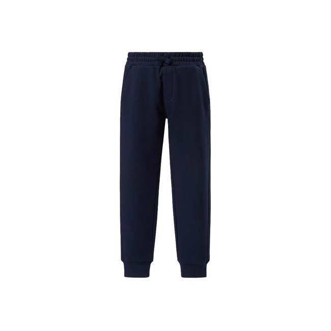 Pantalon de survêtement avec patch logo bleu marine <span itemprop=