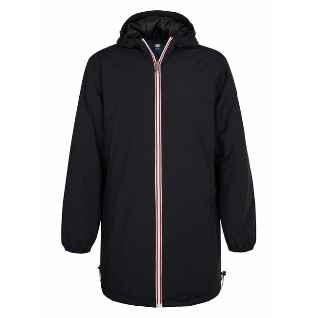 Parka longue à capuche  noir <span itemprop=