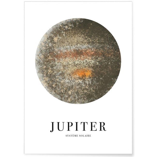 Affiche Jupiter Couleur blanc <span itemprop=