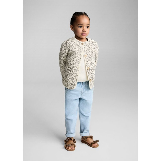 Manteau matelassé écru <span itemprop=