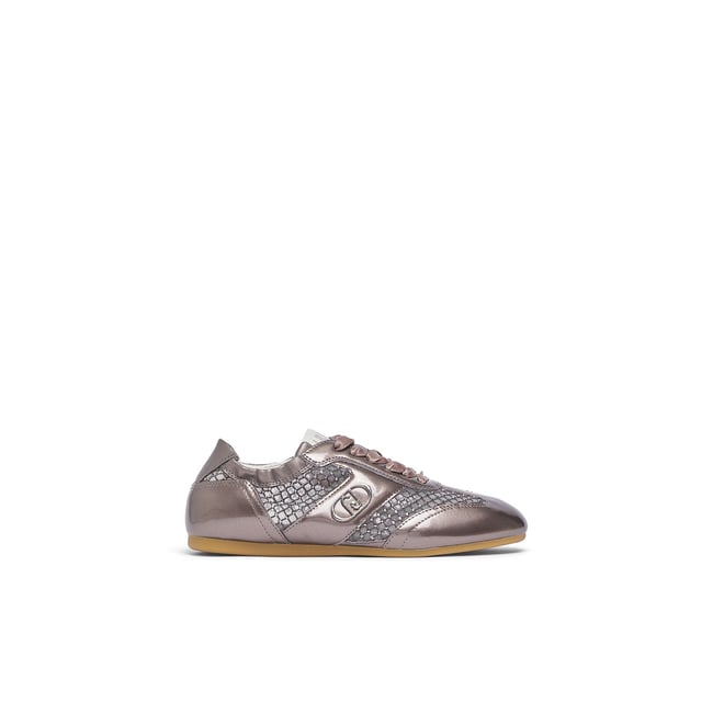 Sneakers légères brillantes avec strass bronze <span itemprop=