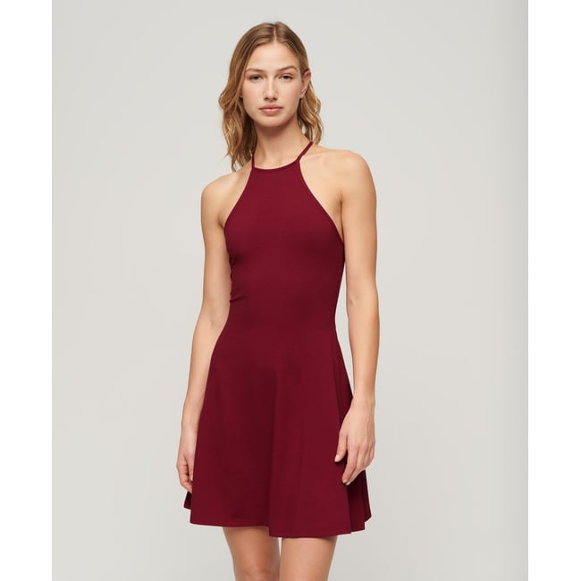 Mini robe ajustée et évasée en jersey - SUPERDRY