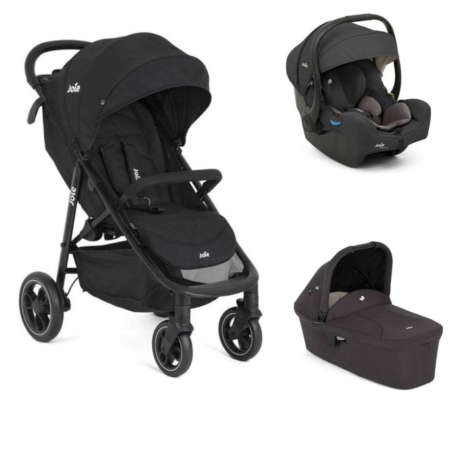 Poussette trio poussette Litetrax Shale + siège auto i-Gemm 3 Shale + nacelle Ramble Shale - JOIE