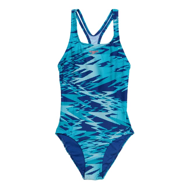 Maillot de bain 1 pièce motif/style imprimé intégral HYPERBOOM MEDALIST bleu marine <span itemprop=
