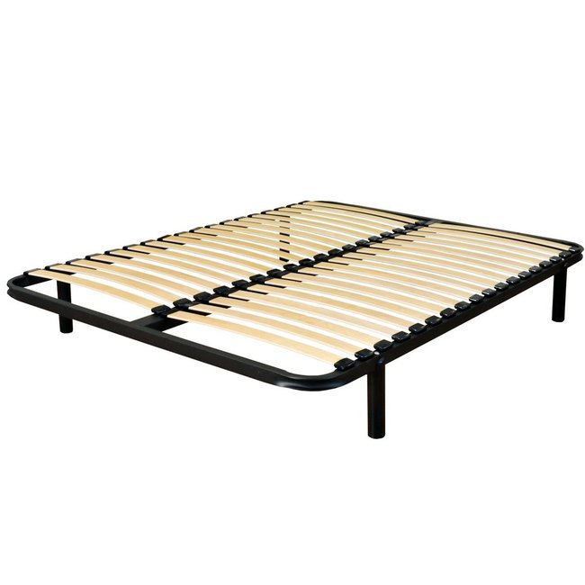 Sommier cadre 18 lattes Couleur noir <span itemprop=