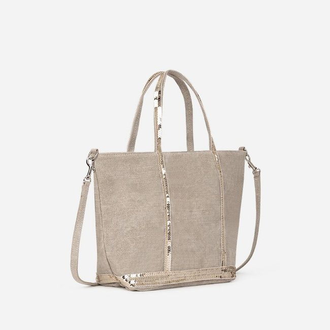 Sac cabas s en lin et sequins beige Vanessa Bruno La Redoute