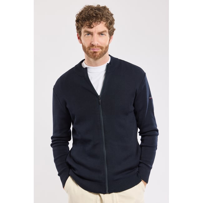 Cardigan en laine et acrylique ERDEVEN rich navy <span itemprop=