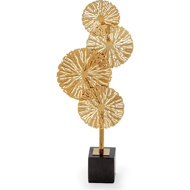 Figurine décorative en métal Couleur doré et noir <span itemprop=