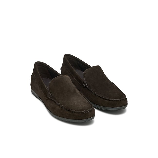Mocassins en cuir suédé Siron marron foncé <span itemprop=