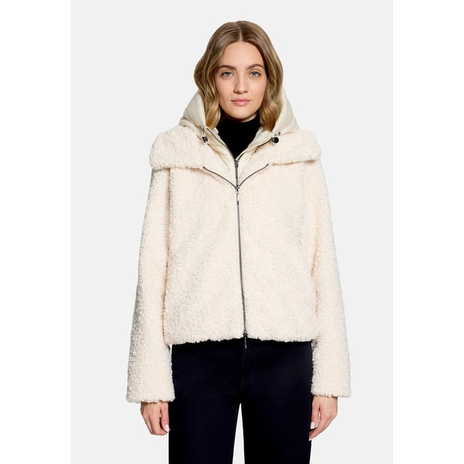 Veste en peluche avec partie veste sans manches amovible gris <span itemprop=